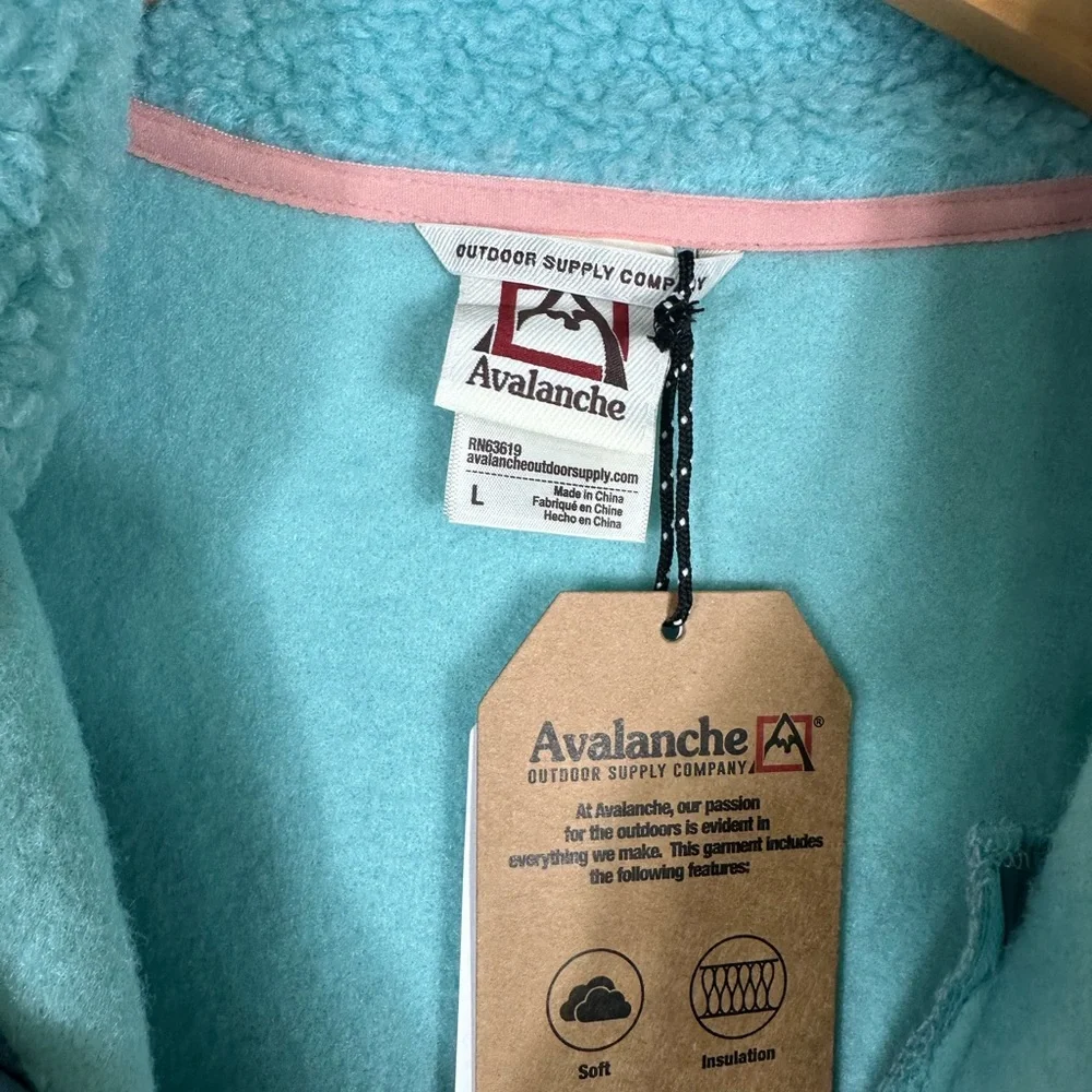 NWT Avalanche Zip Up Sherpa Jacket size L - Picture 3 of 10